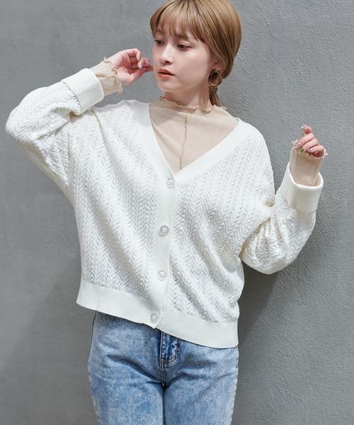 one after another NICE CLAUP（ワンアフターアナザーナイスクラップ）の「プチハイネックシアーインナー（Tシャツ/カットソー・レディース・ブラウン/グリーン/ピンクベージュ・FREE）」の20枚目の写真