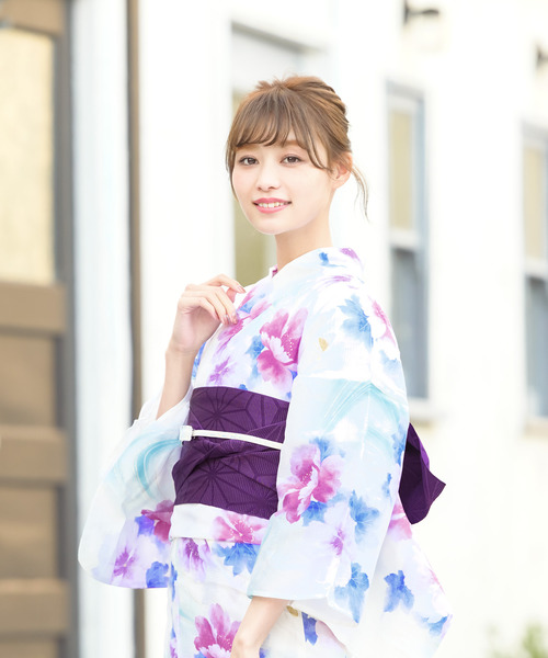 bonheur saisons(ボヌールセゾン)の「選べるレディース浴衣2点セット (浴衣+帯)「bonheur saisons/ボヌールセゾン」(浴衣・レディース・ホワイト系その他/グリーン系その他/ブルー系その他/ピンク系その他/ホワイト系その他2/ホワイト系その他3/ホワイト系その他4/ホワイト系その他5・FREE)」の6枚目の写真