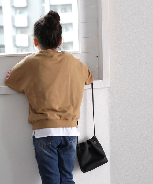 classicalelf（クラシカルエルフ）の「キッズ USAスウェット(長袖)（スウェット・キッズ・ホワイト/ブラック/ベージュ/ライトカーキ/杢グレー・130/140/150/110/120）」の17枚目の写真