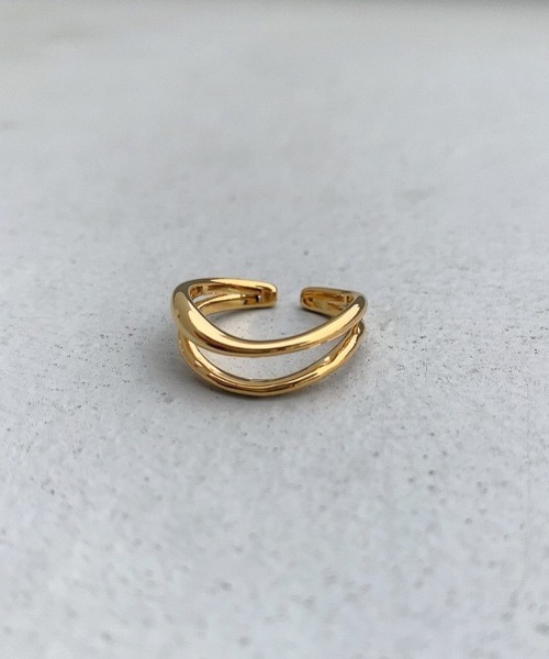 mou(モウ)の「ダブルラインシンプルリング(リング・レディース・シルバー/ゴールド・FREE)」の2枚目の写真