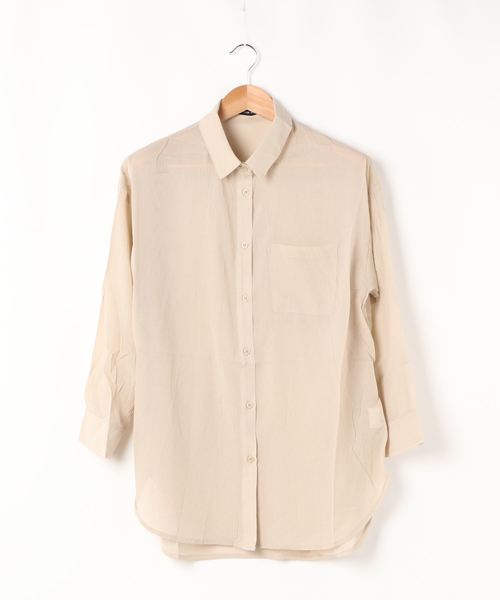 one way（ワンウェイ）の「BIGシアーシャツ（シャツ/ブラウス・レディース・ホワイト/ベージュ/ライトパープル・FREE）」の12枚目の写真