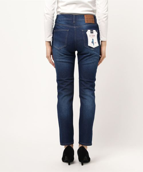 RAG MACHINE（ラグマシーン）の「【RAG MACHINE】サイドスリットデニム（デニムパンツ・レディース・ダークインディゴブルー・S/M/L）」の2枚目の写真