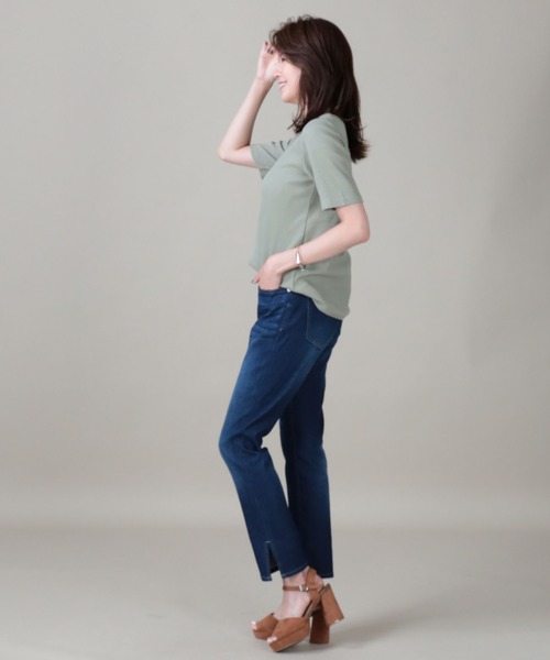 RAG MACHINE（ラグマシーン）の「【RAG MACHINE】サイドスリットデニム（デニムパンツ・レディース・ダークインディゴブルー・S/M/L）」の5枚目の写真