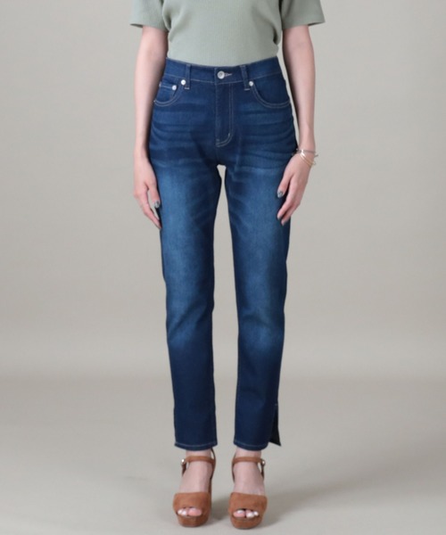 RAG MACHINE（ラグマシーン）の「【RAG MACHINE】サイドスリットデニム（デニムパンツ・レディース・ダークインディゴブルー・S/M/L）」の6枚目の写真