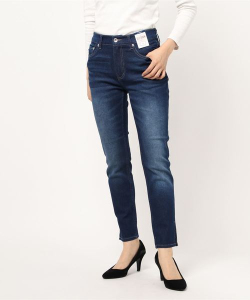 RAG MACHINE（ラグマシーン）の「【RAG MACHINE】サイドスリットデニム（デニムパンツ・レディース・ダークインディゴブルー・S/M/L）」の9枚目の写真