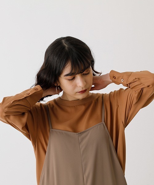 AZUL by moussy(アズールバイマウジー)の「STRING SALOPETTE/ストリングサロンペット(つなぎ/オールインワン・レディース・ブラック/ダークグリーン/ライトブラウン・SMALL/MEDIUM)」の16枚目の写真