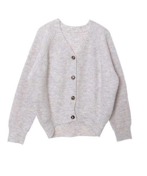fifth（フィフス）の「ソフトタッチニットカーディガン（カーディガン/ボレロ・レディース・ライトグレー/ベージュ/ライム・MEDIUM）」の4枚目の写真