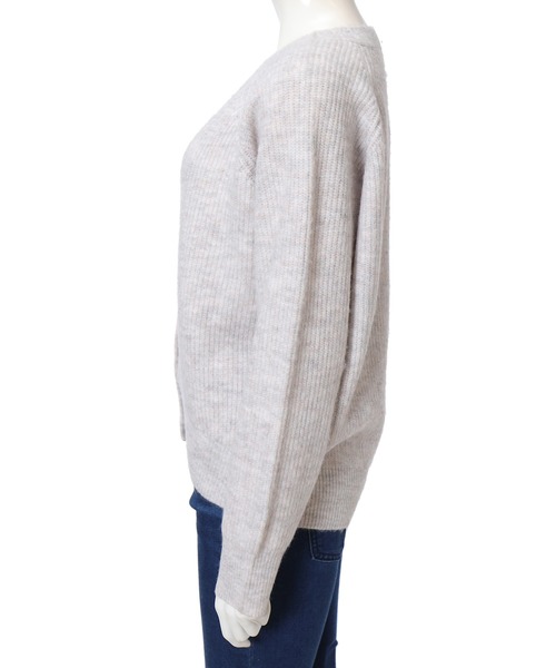 fifth（フィフス）の「ソフトタッチニットカーディガン（カーディガン/ボレロ・レディース・ライトグレー/ベージュ/ライム・MEDIUM）」の6枚目の写真