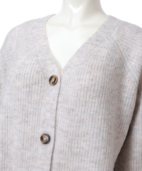 fifth（フィフス）の「ソフトタッチニットカーディガン（カーディガン/ボレロ・レディース・ライトグレー/ベージュ/ライム・MEDIUM）」の8枚目の写真
