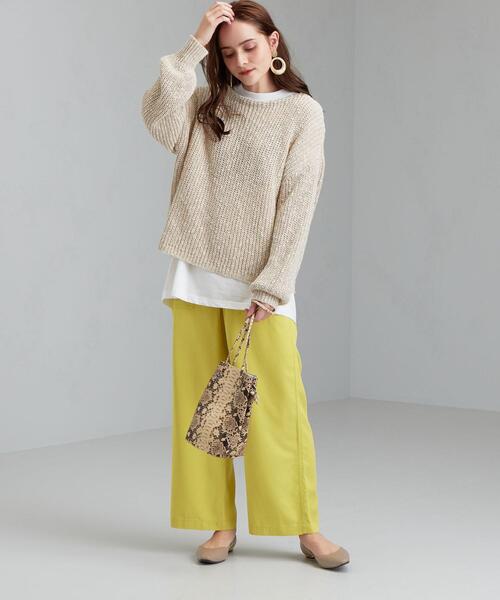 green label relaxing(グリーンレーベルリラクシング)の「◆SC リヨセル ベイカー パンツ(その他パンツ・レディース・オリーブ/イエロー/ブラック/ベージュ・34/40/36/38)」の9枚目の写真