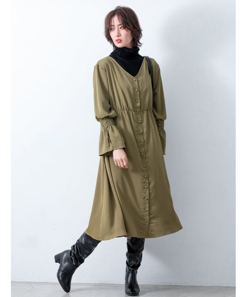 セール キャンディースリーブvネックワンピース ワンピース ワンピース Fifth フィフス のファッション