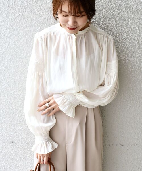 「SHIPS any」 長袖ブラウス ONE SIZE イエロー レディース SHIPS any 「SHIPS any」 長袖ブラウス ONE SIZE イエロー