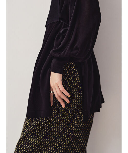 Ray BEAMS（レイビームス）の「RBS / ヨーク レイヤー 2way シアーニット（ニット/セーター・レディース・ホワイト/ブラック・ONE SIZE）」の6枚目の写真