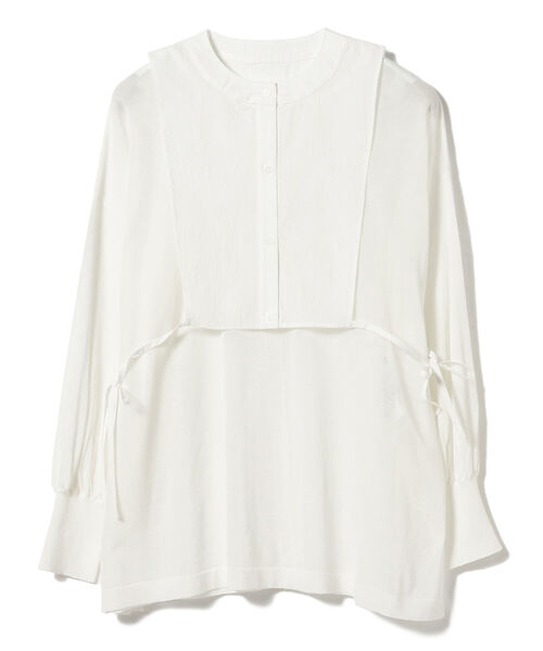 Ray BEAMS（レイビームス）の「RBS / ヨーク レイヤー 2way シアーニット（ニット/セーター・レディース・ホワイト/ブラック・ONE SIZE）」の7枚目の写真