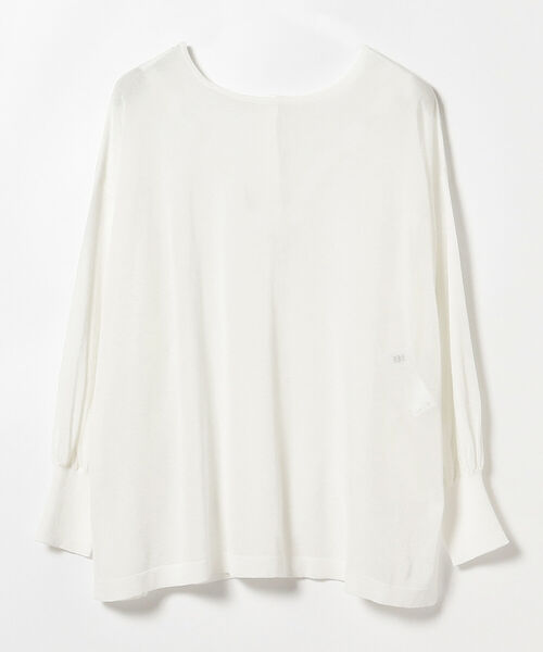 Ray BEAMS（レイビームス）の「RBS / ヨーク レイヤー 2way シアーニット（ニット/セーター・レディース・ホワイト/ブラック・ONE SIZE）」の10枚目の写真