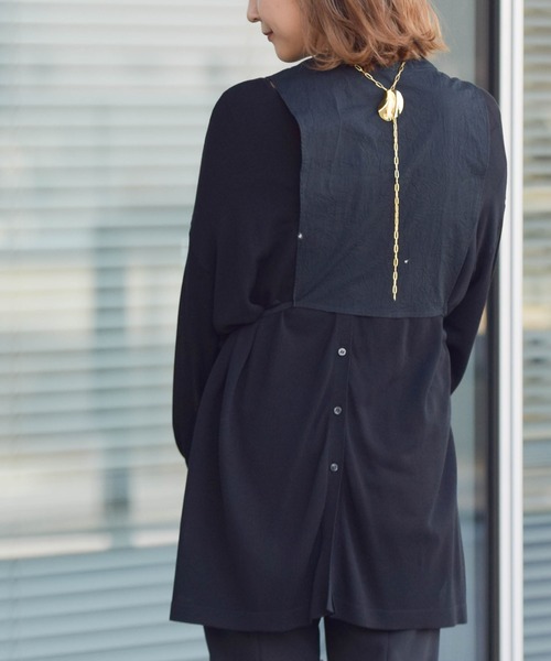 Ray BEAMS（レイビームス）の「RBS / ヨーク レイヤー 2way シアーニット（ニット/セーター・レディース・ホワイト/ブラック・ONE SIZE）」の19枚目の写真