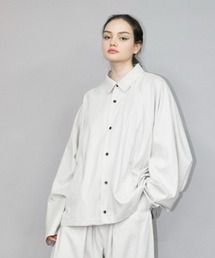 my beautiful landlet | 【my beautiful landlet】 cotton lyocel & linen canvas wide shirt(シャツ/ブラウス)