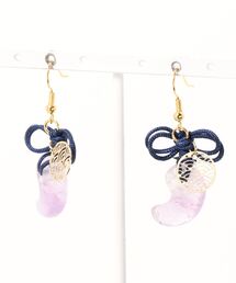 【倭物やカヤ】勾玉吉祥結びピアス