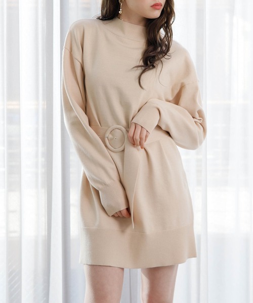 セール ワンピース ドレス ワンピース ワンピース ワンピース ドレス メーカー直販超安い モックネックルーズニットワンピース ワンピース Lipservice リップサービス のファッション Drewbridewell Com