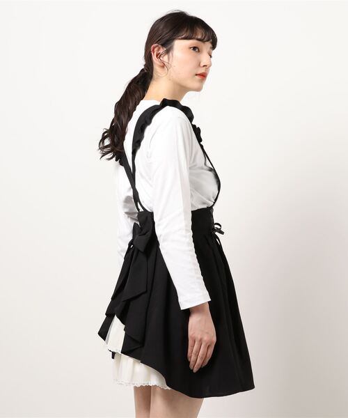 Secret Honey（シークレットハニー）の「サイドレースアップバッスルスカート（スカート・レディース・ブラック系その他/ブラック/ブルー/ブラック系その他2/グレー/ネイビー・MEDIUM）」の13枚目の写真