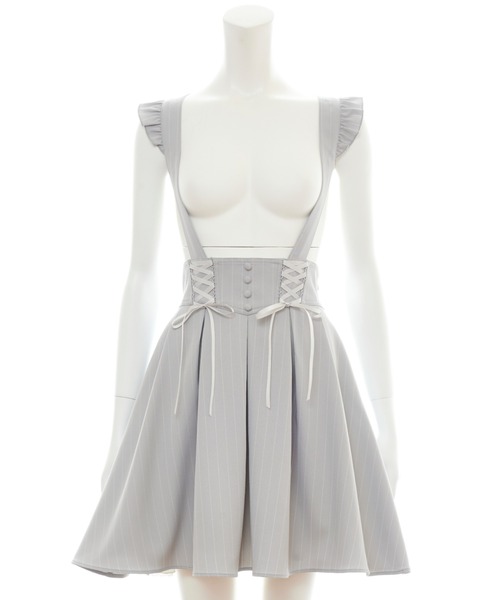 Secret Honey（シークレットハニー）の「サイドレースアップバッスルスカート（スカート・レディース・ブラック系その他/ブラック/ブルー/ブラック系その他2/グレー/ネイビー・MEDIUM）」の12枚目の写真