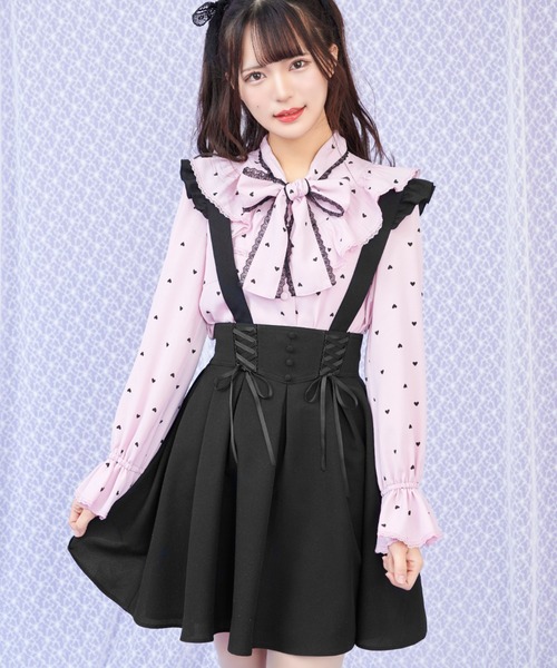 Secret Honey（シークレットハニー）の「サイドレースアップバッスルスカート（スカート・レディース・ブラック系その他/ブラック/ブルー/ブラック系その他2/グレー/ネイビー・MEDIUM）」の19枚目の写真