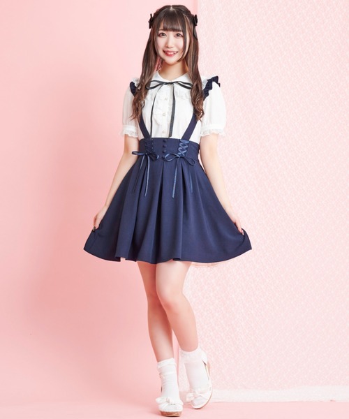 Secret Honey（シークレットハニー）の「サイドレースアップバッスルスカート（スカート・レディース・ブラック系その他/ブラック/ブルー/ブラック系その他2/グレー/ネイビー・MEDIUM）」の17枚目の写真