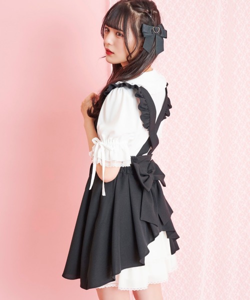 Secret Honey（シークレットハニー）の「サイドレースアップバッスルスカート（スカート・レディース・ブラック系その他/ブラック/ブルー/ブラック系その他2/グレー/ネイビー・MEDIUM）」の16枚目の写真