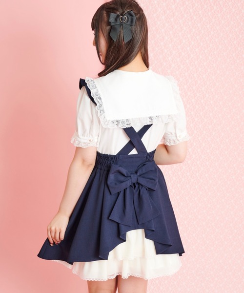 Secret Honey（シークレットハニー）の「サイドレースアップバッスルスカート（スカート・レディース・ブラック系その他/ブラック/ブルー/ブラック系その他2/グレー/ネイビー・MEDIUM）」の18枚目の写真