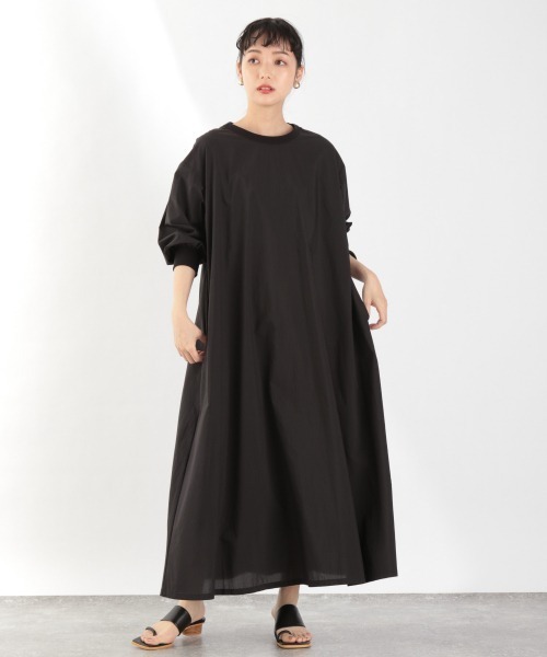 LOWRYS FARM（ローリーズファーム）の「シャカシャカリブワンピース　939524（ワンピース・レディース・アイボリー/ブラック/グリーン/パープル/オレンジ/カーキ・FREE）」の3枚目の写真