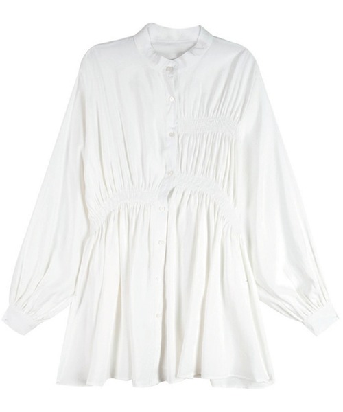 meJane（ミージェーン）の「ウエストマーク シャツワンピース（ワンピース・レディース・ホワイト/ブラック・FREE）」の13枚目の写真