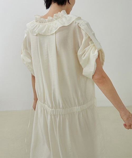 UNSPOKEN(アンスポクン)の「【UNSPOKEN】Waist ribbon dress UX20L632chw(ワンピース・レディース・アイボリー・M/S)」の7枚目の写真