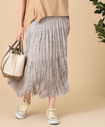 INTERPLANET | 【ａｎａｎａ】クリンクルプリントティアードスカート(スカート)