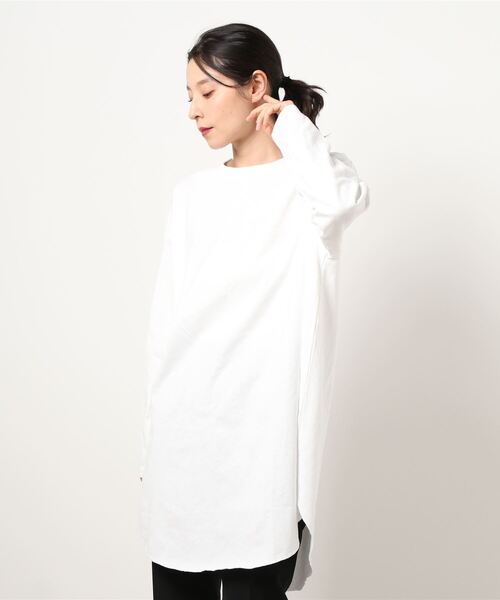 Q（キュー）の「ヘビーウェイトロンT（Tシャツ/カットソー・レディース・ブラック/アイボリー・MEDIUM）」の6枚目の写真