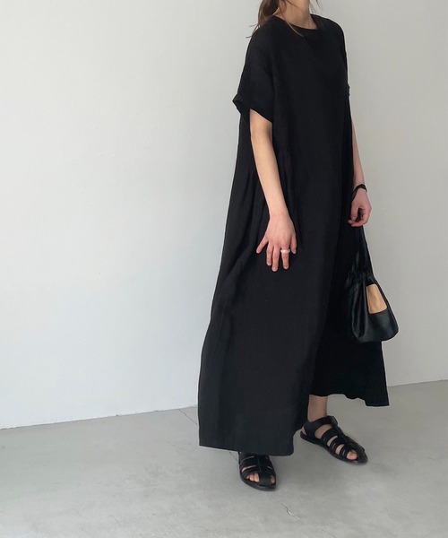 Red Chop Canal リネン半袖ワンピース ワンピース Canal Chop ワンピース Works レッドチョップワークス Jean キャナルジーン のファッション