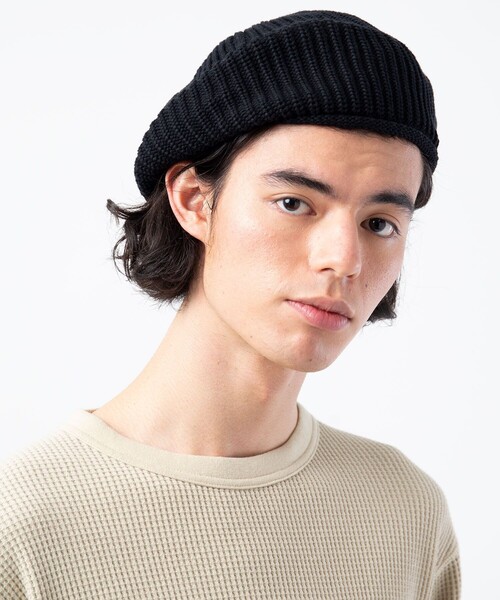 FREAK'S STORE（フリークスストア）の「Racal/ラカル 別注 BERE SPRING/SUMMER/ベレー帽（ハンチング/ベレー帽・メンズ・ブラック/ネイビー・ﾌﾘ-）」の2枚目の写真