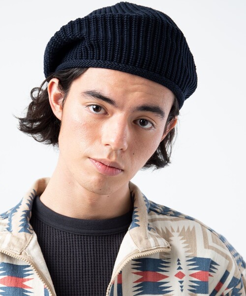 FREAK'S STORE（フリークスストア）の「Racal/ラカル 別注 BERE SPRING/SUMMER/ベレー帽（ハンチング/ベレー帽・メンズ・ブラック/ネイビー・ﾌﾘ-）」の3枚目の写真