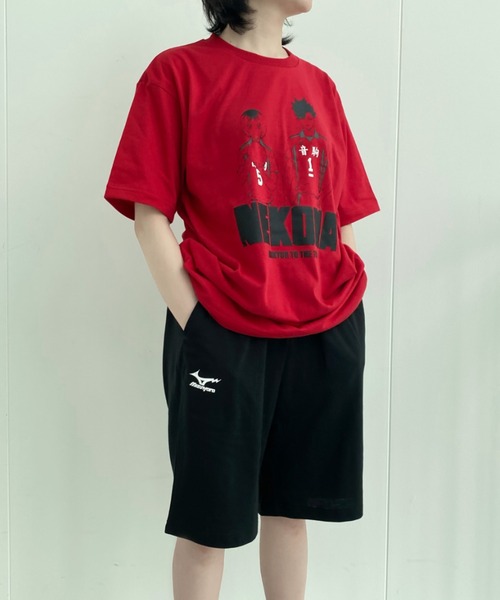 RUGGEDWORKS（ラゲッドワークス）の「【完売】《ハイキュー!!》天竺　半袖　ハーフパンツ　ルームウェア　烏野　音駒　稲荷崎（ルームウェア/パジャマ・メンズ・オレンジ/レッド/エンジ・L/M）」の8枚目の写真