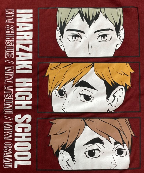 RUGGEDWORKS（ラゲッドワークス）の「【完売】《ハイキュー!!》天竺　半袖　ハーフパンツ　ルームウェア　烏野　音駒　稲荷崎（ルームウェア/パジャマ・メンズ・オレンジ/レッド/エンジ・L/M）」の6枚目の写真