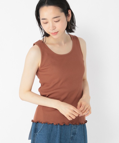 studio CLIP（スタディオクリップ）の「【キナリノ掲載商品】ベーシックリブタンクトップ（タンクトップ・レディース・ブラウン系その他/スモーク/オフホワイト/ベージュ・MEDIUM/LARGE）」の2枚目の写真