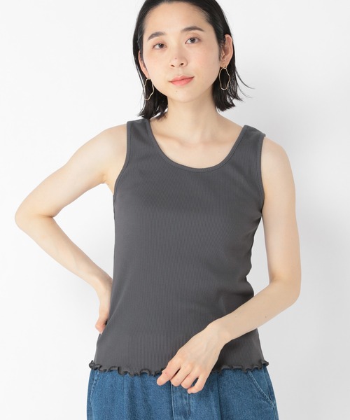studio CLIP（スタディオクリップ）の「【キナリノ掲載商品】ベーシックリブタンクトップ（タンクトップ・レディース・ブラウン系その他/スモーク/オフホワイト/ベージュ・MEDIUM/LARGE）」の4枚目の写真