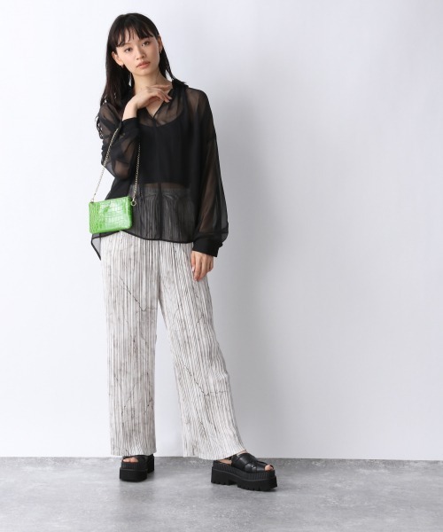 JEANASIS（ジーナシス）の「ニュアンスガラプリントプリーツパンツ/946199（その他パンツ・レディース・ベージュ系その他/グレー系その他・FREE）」の15枚目の写真