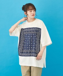 CUBE SUGAR（キューブシュガー）の「OE天竺 バンダナTシャツ（Tシャツ/カットソー）」