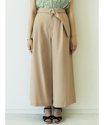 麻調タックガウチョパンツ