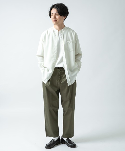 ITEMS URBANRESEARCH(アイテムズ アーバンリサーチ)の「エステルバンドカラーシャツ(シャツ/ブラウス・メンズ・ブラック/ピンク/オフホワイト/グレー・LARGE/MEDIUM)」の11枚目の写真