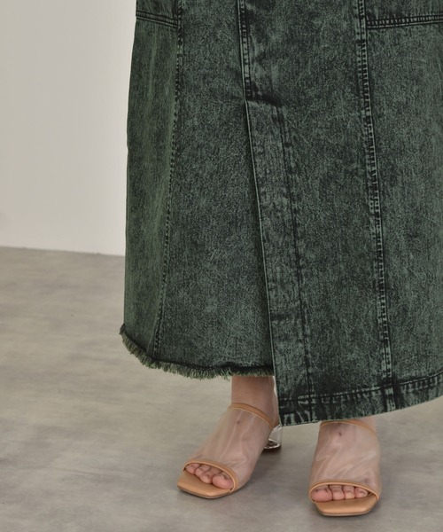 w closet（ダブルクローゼット）の「リメイク風ジャンスカ（ジャンパースカート・レディース・ターコイズブルー/ケミカルウォッシュ/キナリ・FREE）」の14枚目の写真