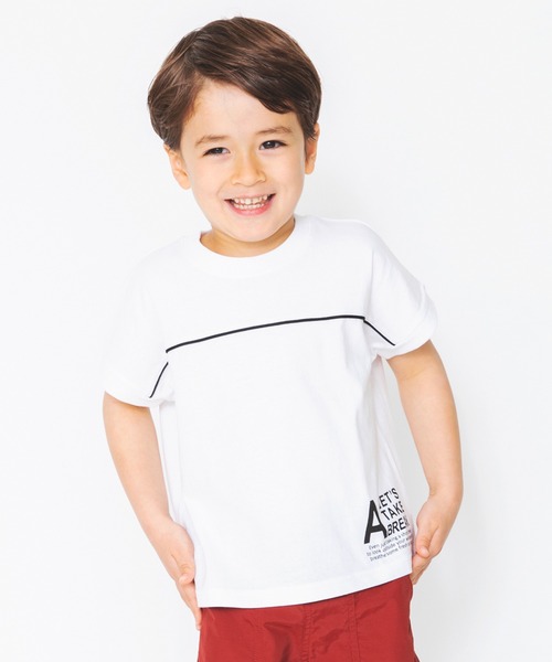 BRANSHES（ブランシェス）の「バックプリント半袖Tシャツ（Tシャツ/カットソー・キッズ・ブラック/オフホワイト・140cm/150cm/90cm/100cm/120cm/110cm/130cm）」の2枚目の写真