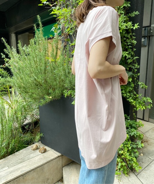 AZUL ENCANTO(アズールエンカント)の「コクーントップス(Tシャツ/カットソー・レディース・ダークブラウン/オフホワイト/スモークピンク/ライトベージュ・FREE)」の17枚目の写真