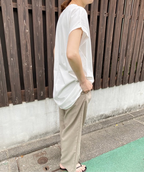 AZUL ENCANTO(アズールエンカント)の「コクーントップス(Tシャツ/カットソー・レディース・ダークブラウン/オフホワイト/スモークピンク/ライトベージュ・FREE)」の15枚目の写真