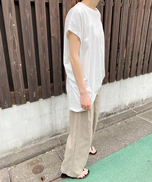 AZUL ENCANTO(アズールエンカント)の「コクーントップス(Tシャツ/カットソー・レディース・ダークブラウン/オフホワイト/スモークピンク/ライトベージュ・FREE)」の22枚目の写真